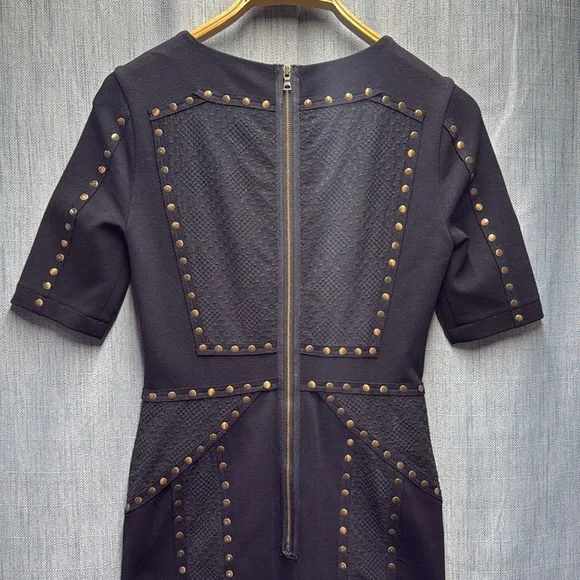 🏴 BCBGMaxAzria Mini Dress with Crew Neck size XS - Picture 9 of 11